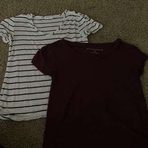 Aeropostale shirts maroon and white